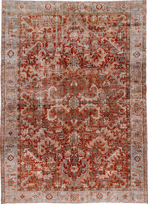 Antique Heriz Area Rug (8' x 11')